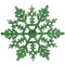 Northlight Christmas Green Glitter Snowflake Ornaments - 4" - Green - 24ct
